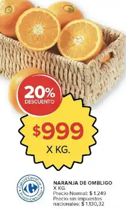 Carrefour Naranja de ombligo oferta