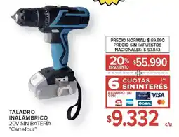 Carrefour Carrefour taladro inalámbrico 20v sin batería oferta