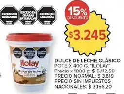 Carrefour Ilolay dulce de leche clásico oferta