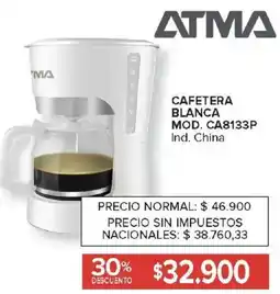 Carrefour Atma cafetera blanca oferta