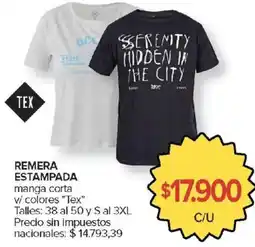 Carrefour Tex remera estampada oferta