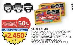 Carrefour Vienissima salchichas flow pack oferta