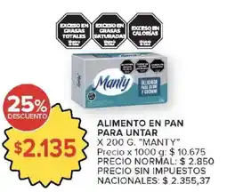 Carrefour Manty alimento en pan para untar oferta