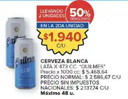 Carrefour Quilmes cerveza blanca oferta