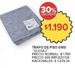 Carrefour Bulnez trapo de piso gris oferta