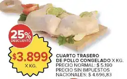 Carrefour Cuarto trasero de pollo congelado oferta