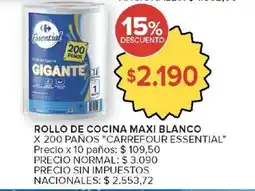 Carrefour Carrefour essential rollo de cocina maxi blanco oferta