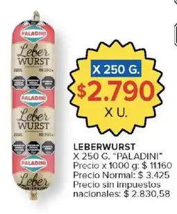 Carrefour Paladini leber wurst oferta