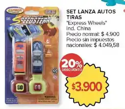 Carrefour Express Wheels set lanza autos tiras oferta