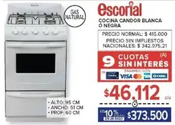 Carrefour Escorial cocina candor blanca ó negra oferta