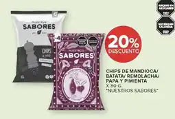 Carrefour Nuestros sabores chips de mandioca/batata/remolacha/papa y pimienta oferta