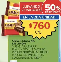 Carrefour Lulemuu oblea rellena de limon oferta