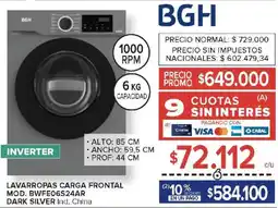 Carrefour Bgh lavarropas carga frontal oferta