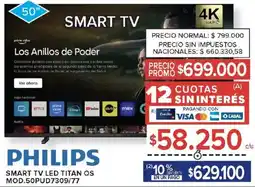 Carrefour Philips smart tv led titan os oferta