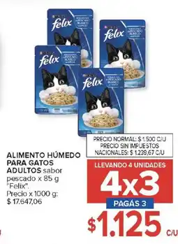 Carrefour Felix alimento húmedo para gatos adultos sabor pescado oferta