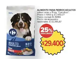 Carrefour Carrefour alimento para perros adultos oferta