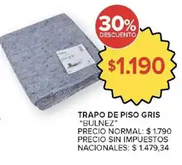 Carrefour Bulnez trapo de piso gris oferta
