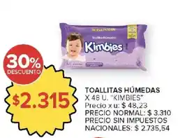 Carrefour Kimbies toallitas húmedas oferta