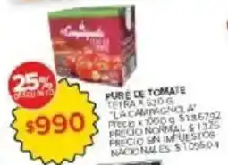 Carrefour La campagnola puré de tomate oferta
