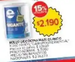 Carrefour Carrousel rollo de cocina maxi blanco oferta