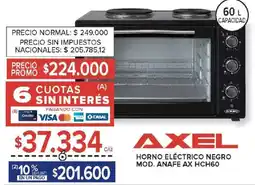 Carrefour Axel horno eléctrico negro oferta
