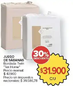 Carrefour Tex Home juego de sábanas oferta