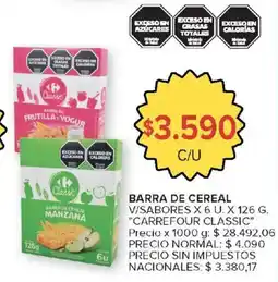 Carrefour Carrefour classic barra de cereal oferta