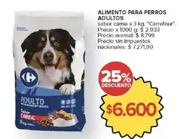 Carrefour Carrefour alimento para perros adultos oferta