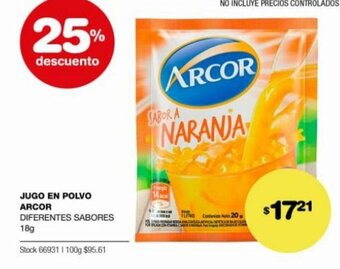 Atomo Conviene Jugo En Polvo Arcor 18g oferta