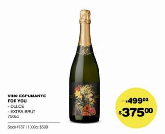 Atomo Conviene Vino Espumante For you 750cc oferta