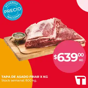 Supermercados Tadicor Tapa De Asado Friar x kg oferta