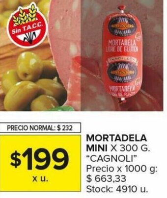 Carrefour Mortadela Mini x 300 g. "Cagnoli" oferta
