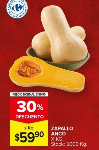 Carrefour Zapallo Anco x kg. oferta