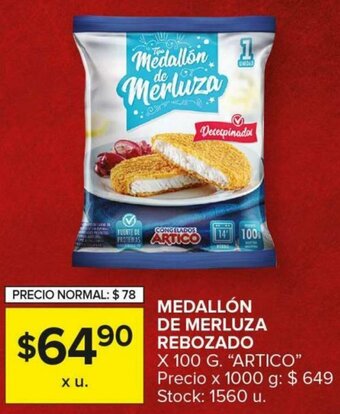 Carrefour Medallón de Merluza Rebozado x 100 g. "Artico" oferta