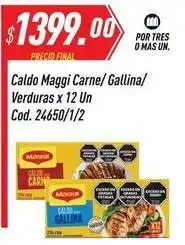 Supermercados Comodin Maggi - caldo carne/ gallina/ verduras x 12 un cod. 24650/1/2 oferta