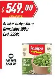 Inalpa - arvejas secas remojadas 300gr cod. 22586