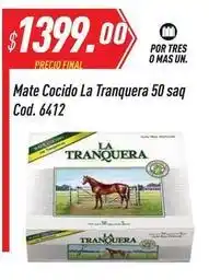 Supermercados Comodin La tranquera - mate cocido 50 saq cod. 6412 oferta