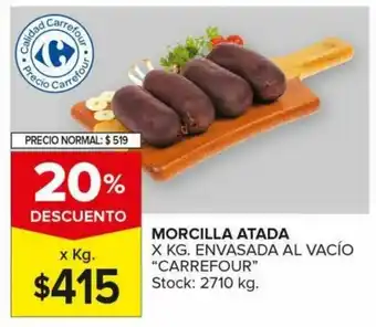 Carrefour Morcilla Astada x Kg. Envasada Al Vacío "Carrefour" oferta