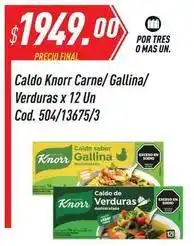 Supermercados Comodin Knorr - caldo carne/ gallina/ verduras x 12 un cod. 504/13675/3 oferta