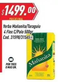 Supermercados Comodin Mañanita - yerba /taragui 4 flex c/palo 500gr cod. 31598/31565 oferta