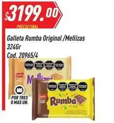 Supermercados Comodin Rumba - galleta original / mellizas 324gr cod. 20965/4 oferta