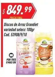 Supermercados Comodin Variedad - discos de arroz grandiet variedad selecc 100gr cod. 53908/9/10 oferta