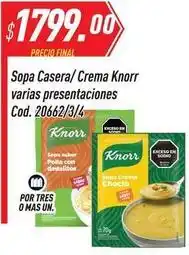 Supermercados Comodin Knorr - sopa casera/ crema cod. 20662/3/4 oferta