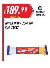 Supermercados Comodin Misky - turron 25gr 1un cod. 23837 oferta