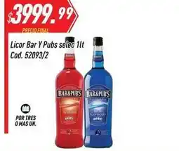 Supermercados Comodin Bar & pubs - licor bar y pubs selec 1lt cod. 52093/2 oferta