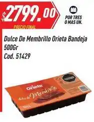 Supermercados Comodin Orieta - dulce de membrillo bandeja 500gr cod. 51429 oferta