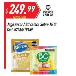 Supermercados Comodin Mas - jugo arcor / bc selecc sobre 15 gr cod. 57266/19189 oferta