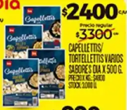 Supermercados DIA Dia capelletti oferta