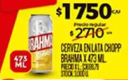 Supermercados DIA Brahma cerveza en lata chopp oferta