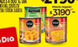 Supermercados DIA Natura frutas en conserva oferta